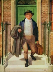 Mr Pickwick vertrekt van huis