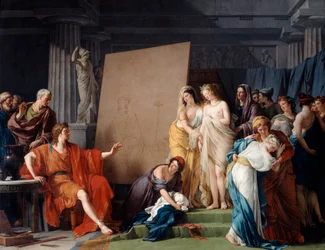 Zeuxis kiest een model uit de mooie meisjes van Croton, 1789