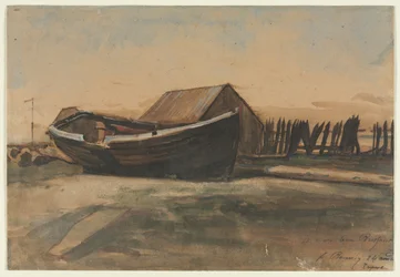 Boot op een strand, Le Tréport