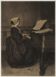 Vrouw bij het Spinet
