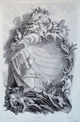 Frontispice voor een serie planken op het graf van Willem III, Prins van Oranje en Koning van Engeland (1650-1702). Tekening door Francois Boucher (1703-1770) 18e eeuw. Parijs, Louvre Museum