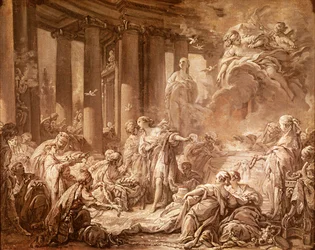 Psyche ontvangt de goddelijke eer (voorbereidende studie), c.1740