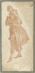 Studie voor Philinte (ontwerp voor de illustratie van Le Misanthrope uit de editie van 1734 van Molière