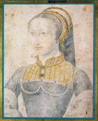 Portret van Joan van Albret, koningin van Navarra, moeder van Hendrik IV