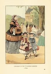 Kinderen in de Tuilerieën in 1859