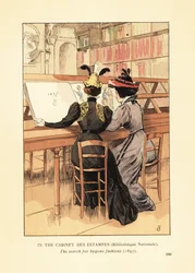 In het Cabinet des Estampes, Bibliothèque Nationale