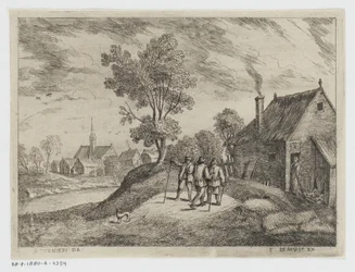 Drie pratende mannen