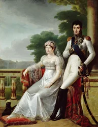 Jérôme Bonaparte en Catharina van Württemberg als Koning en Koningin van Westfalen