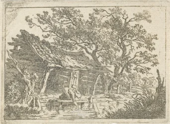 Landschap met een boerenschuur