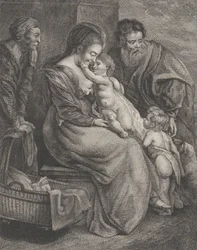 De Heilige Familie met Sint Elizabeth en Sint Johannes de Doper