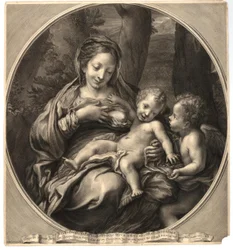 François Spierre - Madonna del Latte (Maagd en kind met een engel), naar Correggio, W,8.14