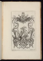 Cartouche met wapentrofee, Livre d’ornements (Boek van ornamenten)