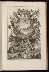 Cartouche met Carquois en Leeuw, Livre de Cartouches Irréguliers (Boek van Onregelmatige Cartouches)