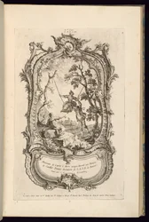 Ontwerp voor een cartouche met grote en kleine compartimenten