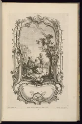 Ontwerp voor een Cartouche met Grote en Kleine Compartimenten
