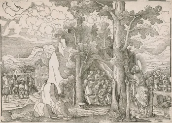 Landschap met scènes uit het leven van Sint Jan de Doper