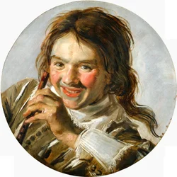 Dutch: Lachende jongen met een fluit Laughing boy with a flute