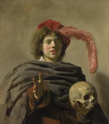 Jonge man met een schedel (Vanitas)