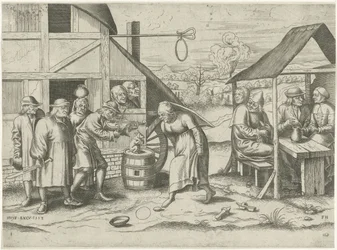 Boerin danst de eierdans