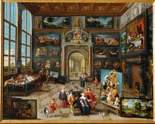 Galerij van een verzamelaar (schilderij op hout)