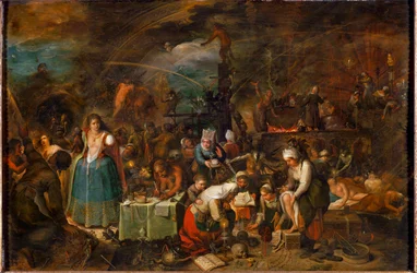 Heksenbijeenkomst (schilderij op eikenhout)