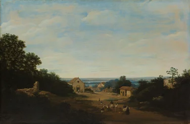 Braziliaans landschap met het dorp Igaraçú