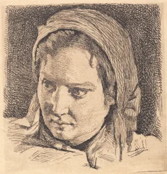 Proefplaat: Meisje met hoofddoek