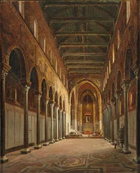 Interieur van de Monreale Kathedraal Santa Maria Nuova