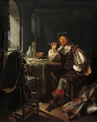 Een Soldaat die een Pijp Rookt, ca. 1657-1658