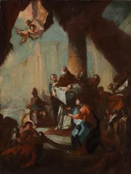 Studie voor De Presentatie van Christus in de Tempel voor Sint Ulrich, Wenen, ca. 1750