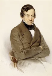 Portret van Anton Diabelli, zittend half lengte, 1842