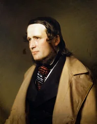 Portret van Karl Grob, schilderij door Franz Eybl