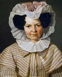 Portret van Therese Burger Bischof, schilderij door Franz Eybl