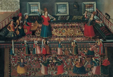 Een scène uit de Turkse harem, tweede helft van de 17e eeuw