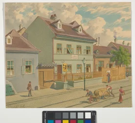 19e district, Gymnasiumstraße 87 - woon- en sterfhuis van Josef Lanner