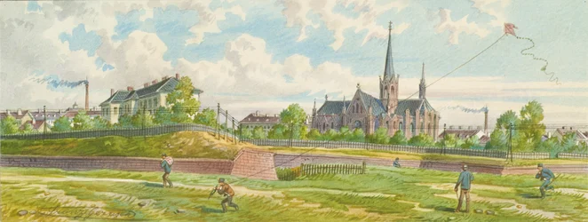 Tussen Westbahn en Mariahilfer Linie (uitzicht op de Linienwall)