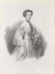 Portret van keizerin Elisabeth van Oostenrijk, 1853