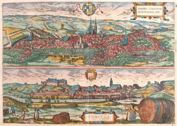 Eisleben en Tübingen, Duitsland (gravure)