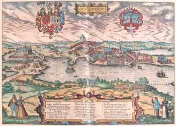 Slot Gottorf in Schleswig (Noord-Duitsland) (gravure)