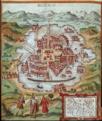 Kaart van Mexico (gravure)