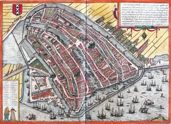 Plan van Amsterdam, Nederland (ets)