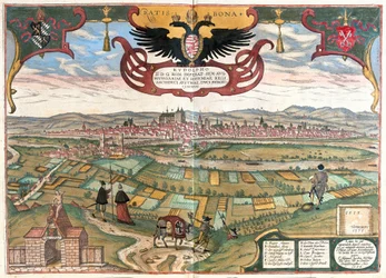 Regensburg met het wapen van keizer Rudolf II, Duitsland
