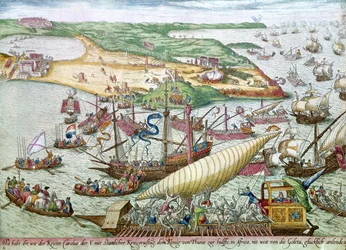 Het Beleg van Tunis of La Goulette door Karel V in 1535