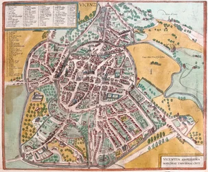 Vicenza, Italië (gravure)