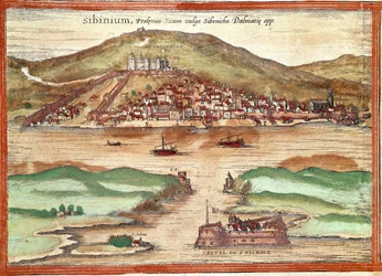 Uitzicht op Sibenik