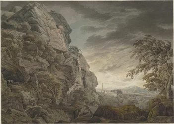 Heroïsch landschap in de onweersbui
