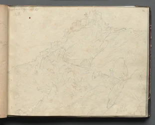 Album met gezichten op Rome en omgeving, landschapsstudies, pagina 04a: "Cervera".