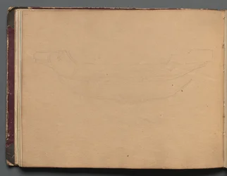 Album met Zichten op Rome en Omgeving, Landschapsstudies, pagina 19b: Schets van een Boot