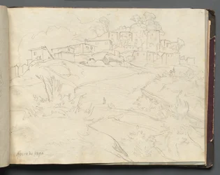Album met uitzichten van Rome en omgeving, landschapsstudies, pagina 35a: Rocca di Papa