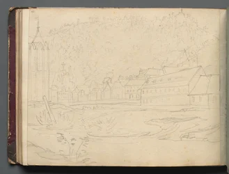 Album met uitzichten van Rome en omgeving, landschapsstudies, pagina 48b: Romeins landschap